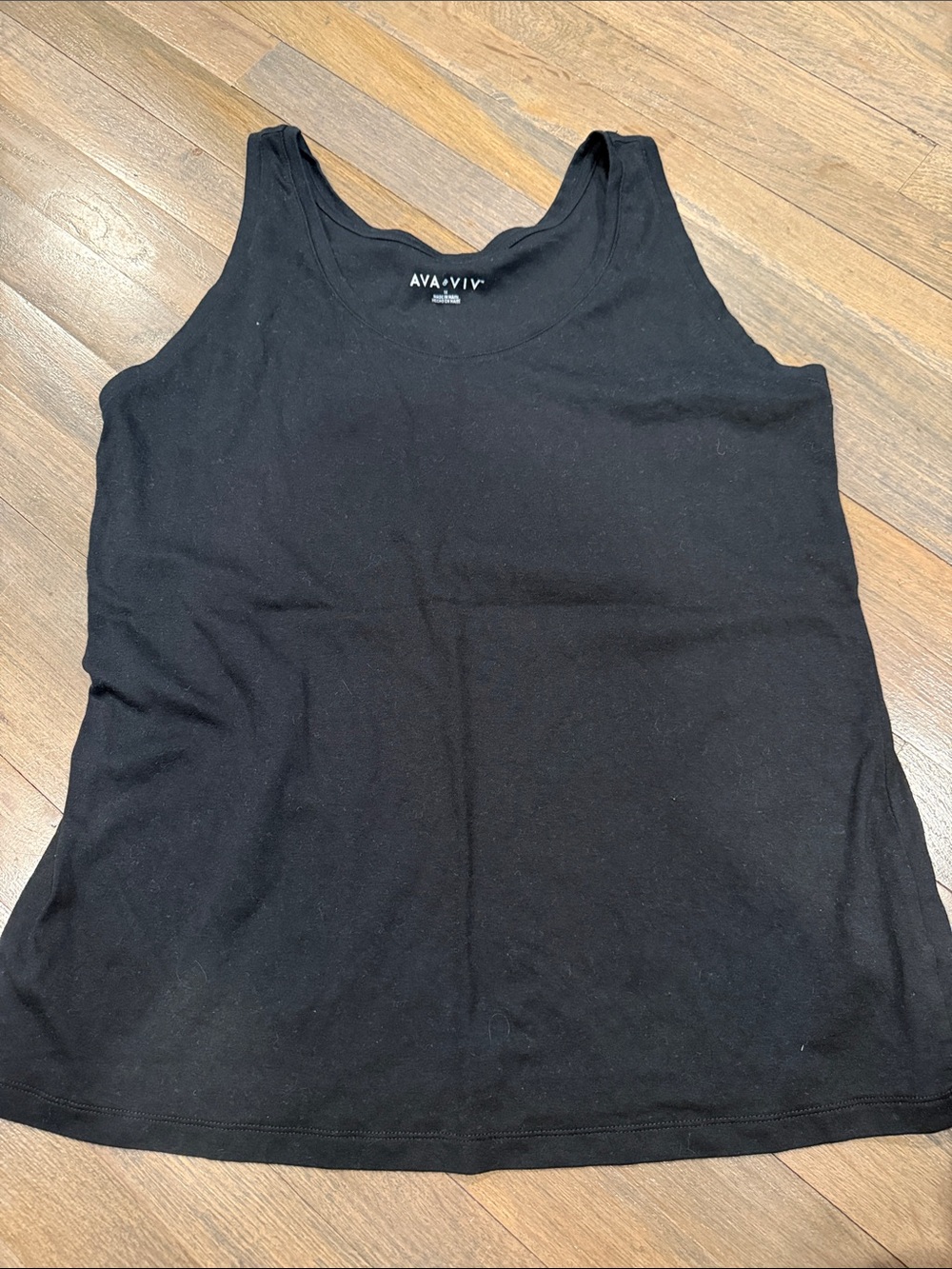 Ava & Viv Black Scoop Neck Tank Top